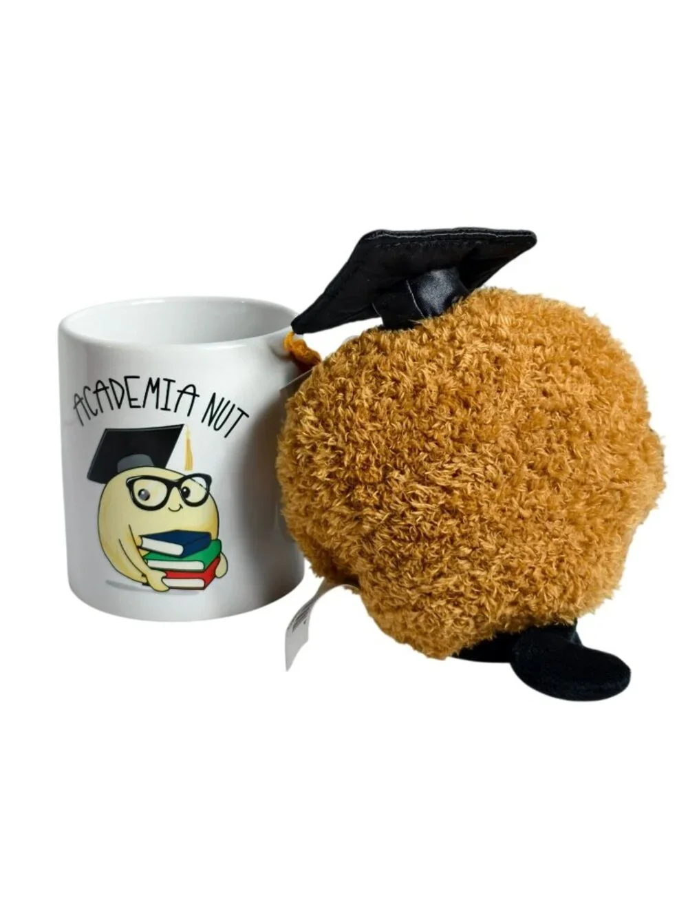 Celebrate Academia Nut Graduation Mug Plush Nut Toy Funny Grad Gift Keepsake